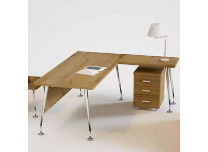 Klassieke kantoormeubels Ontwerper Hoekbureau Werktafel Houten meubels