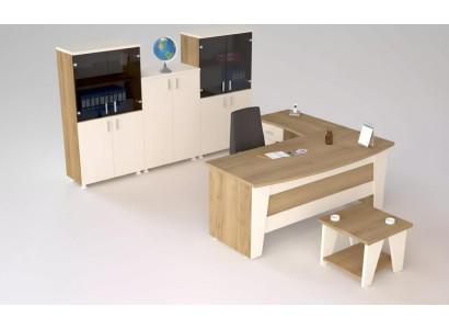 Kantoormeubilair Hoekbureau Bureau Salontafel 3x Archiefkasten 6-delig