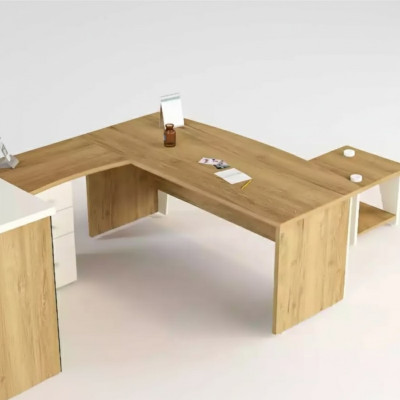 Bruin hoekbureau Exclusief design Bureau Werkkamer Meubels