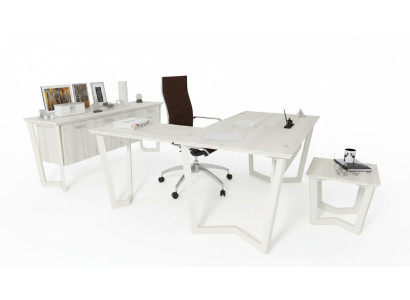 Schrijftafel kantoorkast hoekbureau kantoorset archiefkast 3-delig.