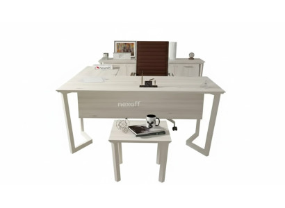 Moderne witte bureau Luxe hoektafel Houten meubilair Kantoor Nieuw
