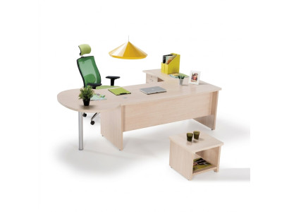 Modern kantoormeubel set met hoekbureau en dressoir: efficiëntie ontmoet stijl.