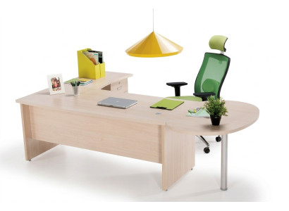 Moderne kantoor Exclusieve beige hoekbureau Bureau ladekast 2dlg.