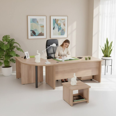 Hoekbureau tafel meubels ladenkast kantoor inrichting praktijk kantoor meubels 3-delig  