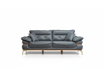 Modern design grijze woonkamer met 3-zitsbank en nieuwe fauteuil