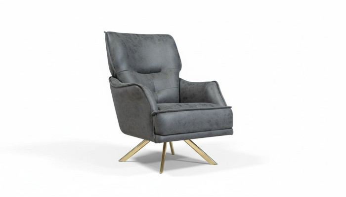 Grijze eenzits Exclusieve fauteuil Loungeclub 1-zits Luxe eenzits