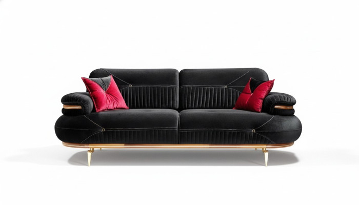 Exclusieve 3-zitsbank modern nieuw textieldesign woonkamer
