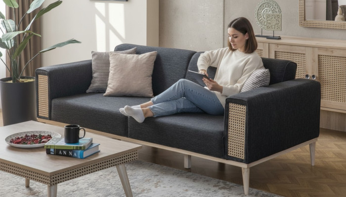 Bankstel 3-zits Hoogwaardig design moderne stoffen bank Woonkamer