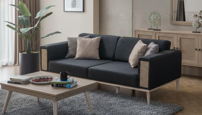 Bankstel 3-zits Hoogwaardig design moderne stoffen bank Woonkamer