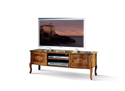 Klassieke bruine tv-kast woonkamer laag tv-meubel luxueuze standaard ontwerp.