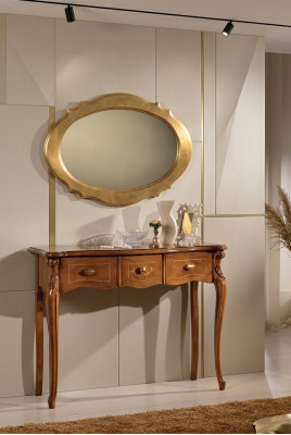 Bruine console tafel Kaptafel Slaapkamer meubels Hout Luxe design