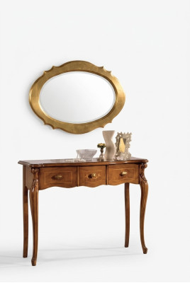 Bruine console tafel Kaptafel Slaapkamer meubels Hout Luxe design