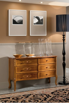 Luxe exclusief ontwerp bruine houten ladekast klassiek meubilair nieuw