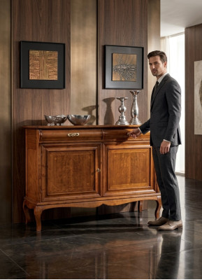 Klassiek dressoir Bruine woonkamer commode Luxe planken meubels Nieuw