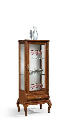 Houten meubels Glazen vitrinekasten Woonkamer Klassieke meubels Vitrinekast