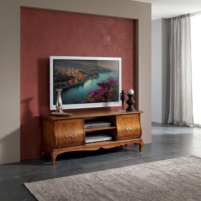 Klassieke bruine tv-standaard Luxe lowboard woonkamer meubelontwerp