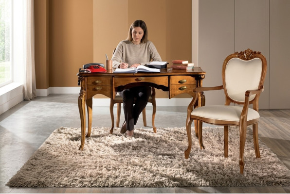 Hoge kwaliteit kantoor set bureau stoel bruin kantoormeubilair tafel hout