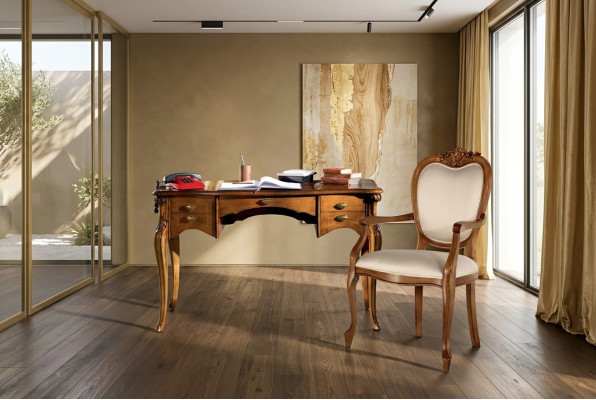 Hoge kwaliteit kantoor set bureau stoel bruin kantoormeubilair tafel hout