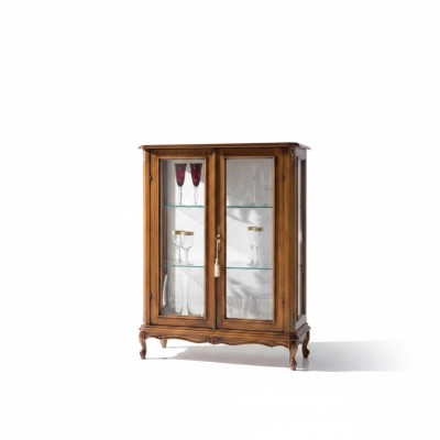 Hoogwaardige houten kast bruin Meubels klassieke stijl Kast vitrines