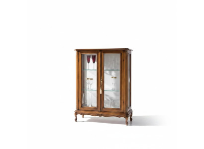Hoogwaardige houten kast bruin Meubels klassieke stijl Kast vitrines