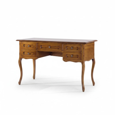 Bruin kantoortafel Luxe thuiskantoor meubels Houten bureau Klassiek