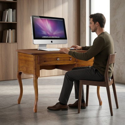 Klassiek bureau houten meubels bruin kantoor meubels laden