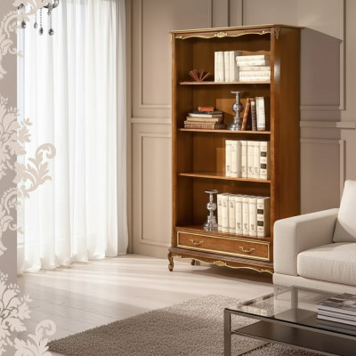 Boekenplank voor de woonkamer Klassiek bruine meubels Houten planken