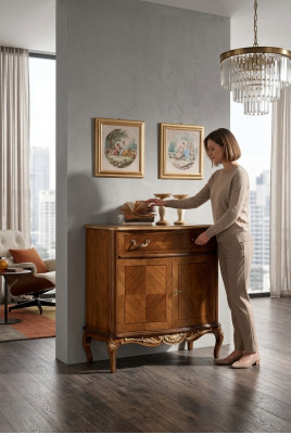 Bruine Klassieke commode Woonkamer meubels Hout Inrichting Dressoir