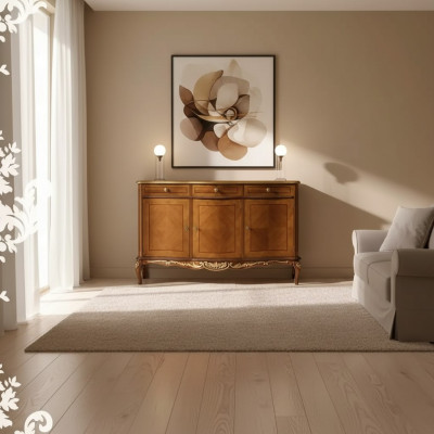Klassieke bruine woonkamermeubels van hoge kwaliteit dressoir commode sideboards.