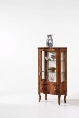 Klassieke houten glazen vitrine Luxe woonkamer designer glazen vitrine meubels.