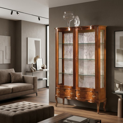 Luxe vitrinekast meubels kasten inrichting glazen kast plank nieuw