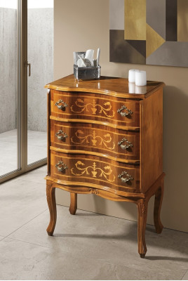Klassieke kleine commode 3 laden woonkamer houten meubelontwerp