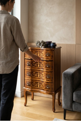 Klassieke Vierdeurs commode bruin houten meubels woonkamer nieuw modern