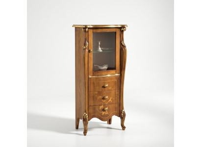 Klassieke bruine vitrinekast Eetkamermeubilair Luxe dressoir Hout