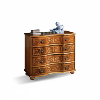 Klassiek bruine houten kast ladekast woonkamer design