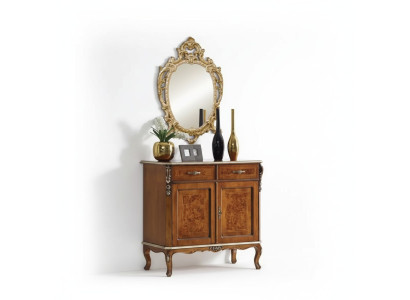 Hoogwaardige luxueuze klassieke woonkamer dressoir hout Bruin