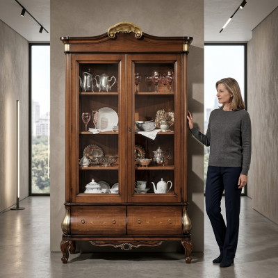 Luxe vitrine unieke meubels kast vitrines glas hout kasten nieuw