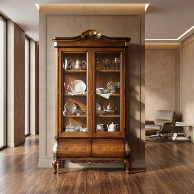 Luxe vitrine unieke meubels kast vitrines glas hout kasten nieuw