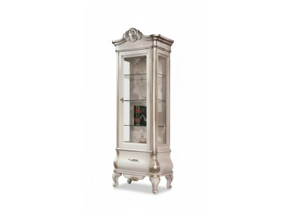 Luxe houten kast met glazen klassiek witte meubels Kast Vitrines