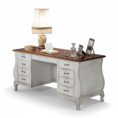 Klassieke witte bureau tafel Kantoor meubels 180x80 Schrijftafels