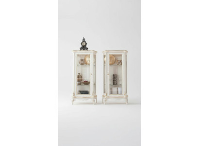 Houten vitrine Hoogwaardige vitrine Klassiek meubeldesign Wit Vitrines