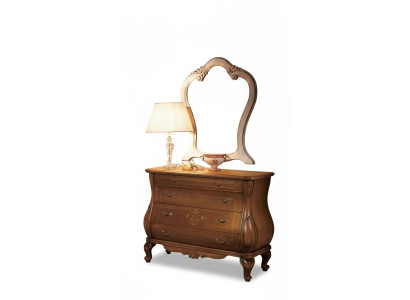 Slaapkamer ladekast met spiegel Luxe klassieke meubelset 2-delig hout