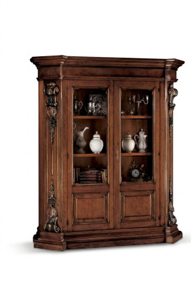 Massief houten bruine boekenkast woonkamer meubels bruine luxe kast.