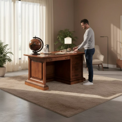 Klassiek bureau Luxe kantoormeubilair Houten meubels Tafel Meubels