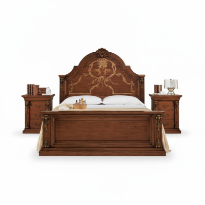 Slaapkamer Bed Hout 160x200 Bedden Bruin Tweepersoonsbed Meubels