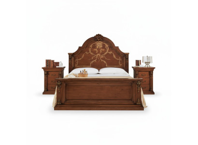 Slaapkamer Bed Hout 160x200 Bedden Bruin Tweepersoonsbed Meubels
