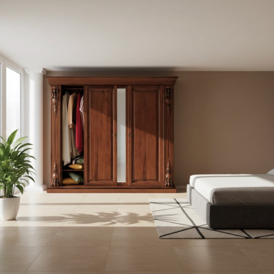 Slaapkamer kledingkast meubels Luxe Massief houten kasten Design Nieuw