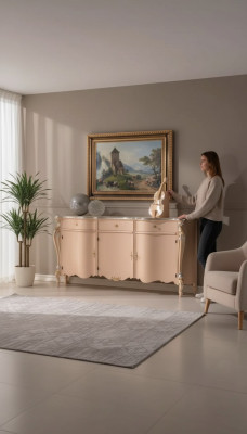 Sideboard Commode Luxe Beige Kasten Houten Kast 200x57x100