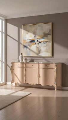 Sideboard Commode Luxe Beige Kasten Houten Kast 200x57x100