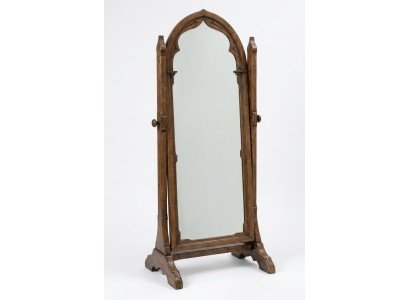 Grote met de hand gemaakte spiegel met houten frame van hout